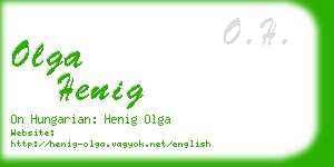 olga henig business card